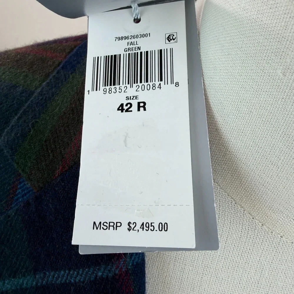 Ralph Lauren Purple Label Kent Hand Tailored Jacket Men 42R Wool Plaid NWT $2500